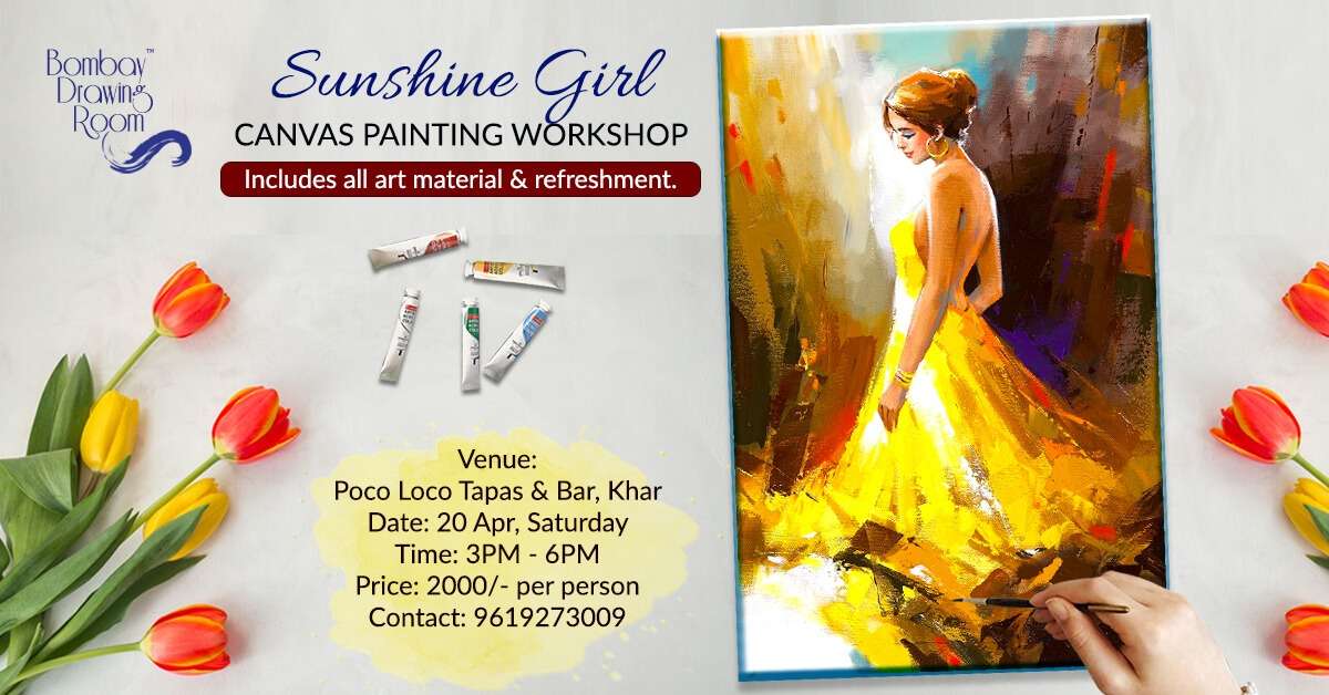 20 Apr Sunshine Girl Canvas Painting Workshop